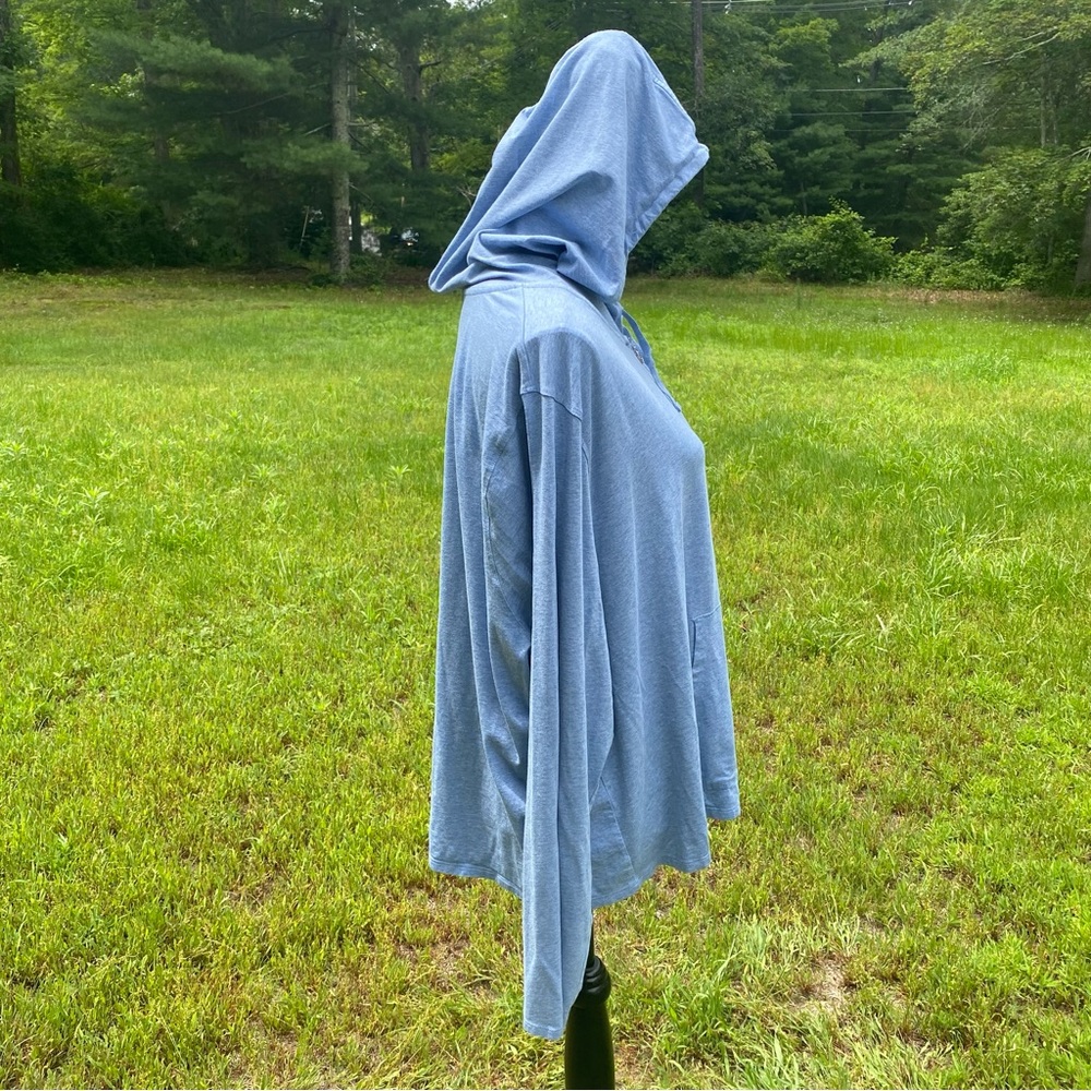 COOLIBAR TOP SEASIDE HOODIE ZIP FRONT POCKETS BLUE UPF 50 PLUS SIZE 3X - Picture 9 of 15